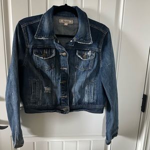 Juniors XL Cropped Denim jacket
